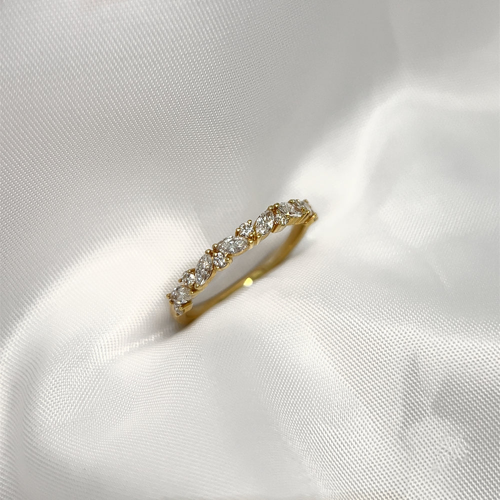 0.53ct Total Marquise and Round Diamond Band