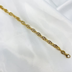 Yellow Gold Anchor Link Bracelet