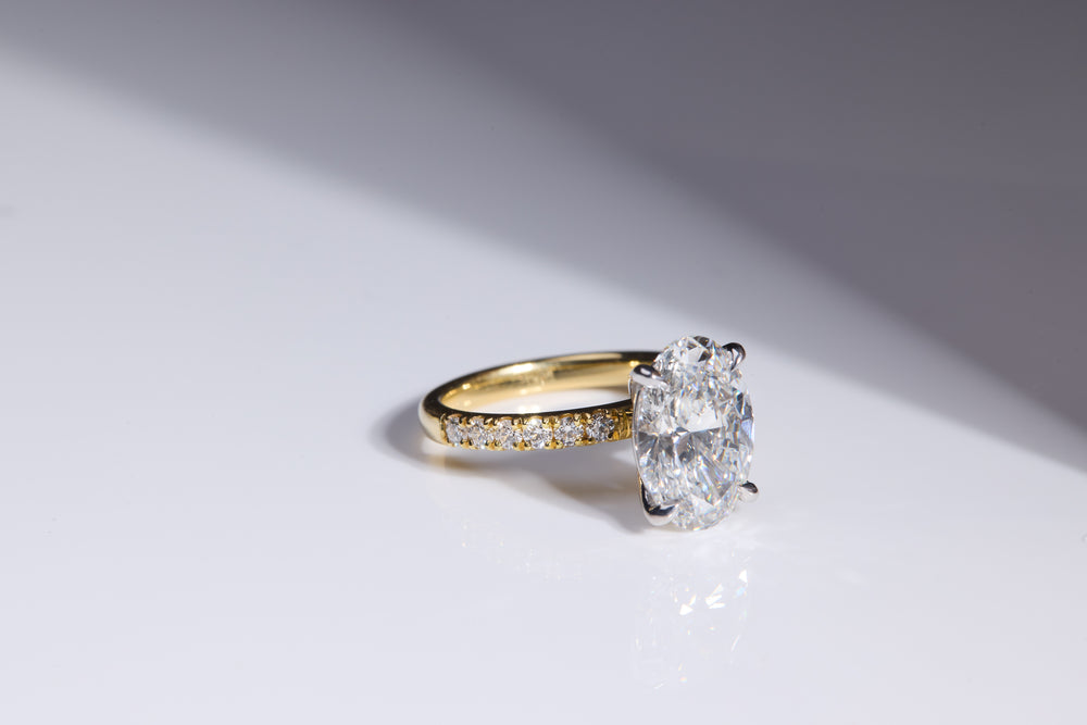 The Broadway setting- Oval diamond Engagement ring