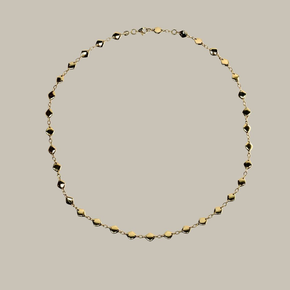 Gold Diamond Shape- link Chain.