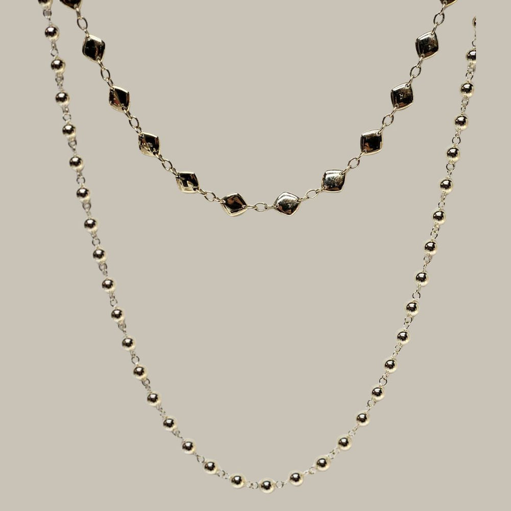 Gold Diamond Shape- link Chain.