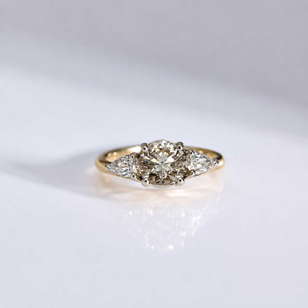 dress engagement rings 3 Carat Baguette Round Diamond Ring Platinum NBD Lynette Mini Dress perm-md-under30 t.w.) round cut diamond SIZE:Small cup C Gold