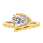 Lab grown diamond -Pear Diamond Lab ring