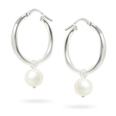 Ascendant Hoops - with pearl drops.
