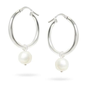 Ascendant Hoops - with pearl drops.