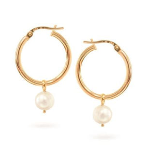 Ascendant Hoops - with pearl drops.