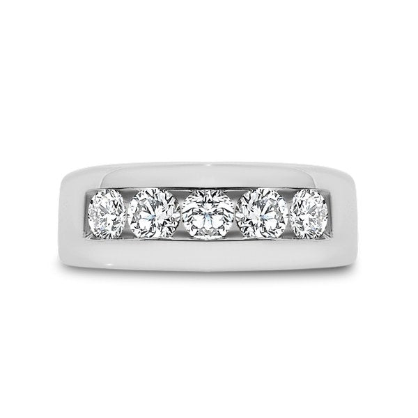 0.75ct Channel Set Diamond Ring in 18ct White Gold
