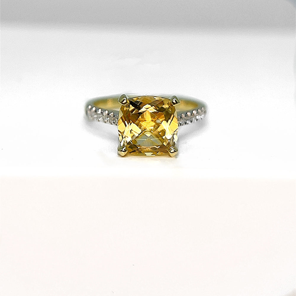 Citrine and Diamond Dress Ring