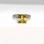 Citrine and Diamond Dress Ring