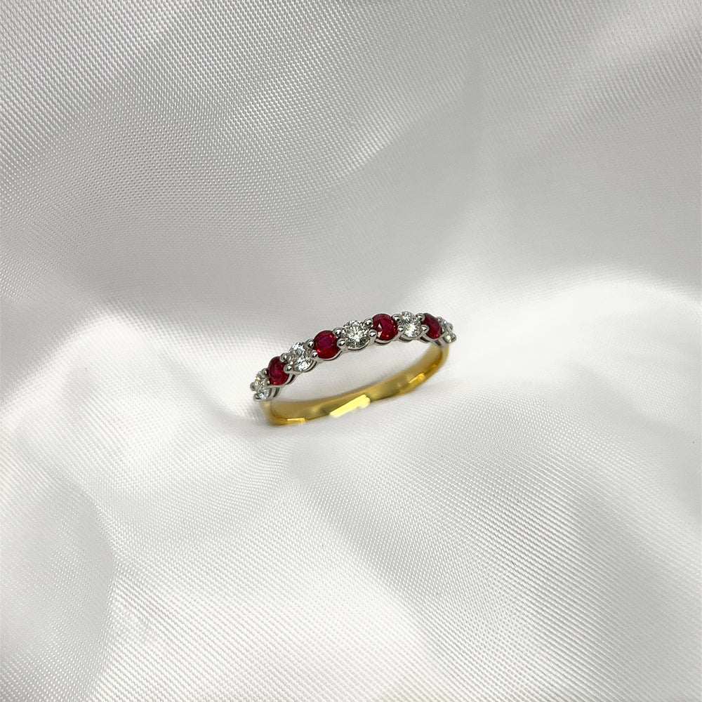 18ct Ruby and Diamond Anniversary Ring