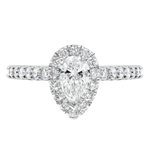 Pear Shaped Diamond Halo Ring