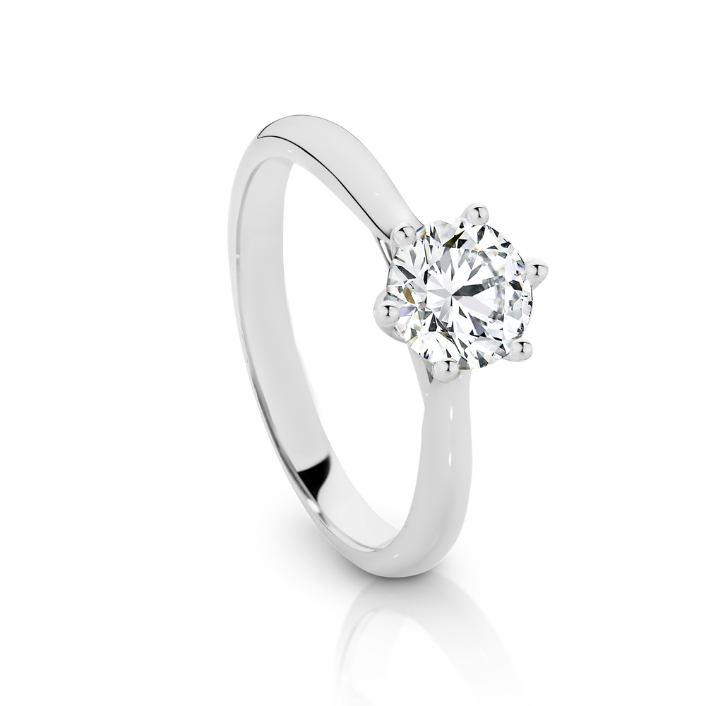 0.83ct Classic Solitaire in 18ct White Gold