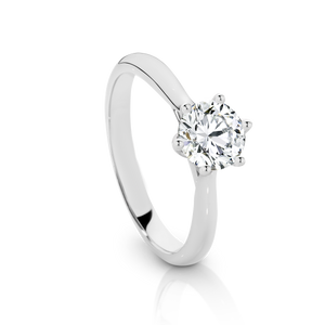 
            
                Load image into Gallery viewer, 0.83ct Classic Solitaire in 18ct White Gold
            
        