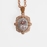Vintage Inspired Morganite & Diamond Pendant