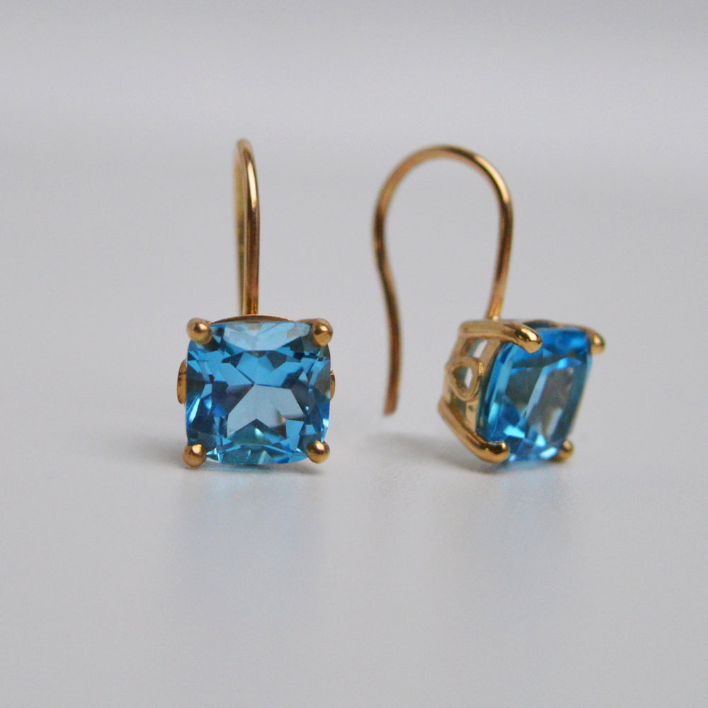 Blue Topaz Drop Earrings