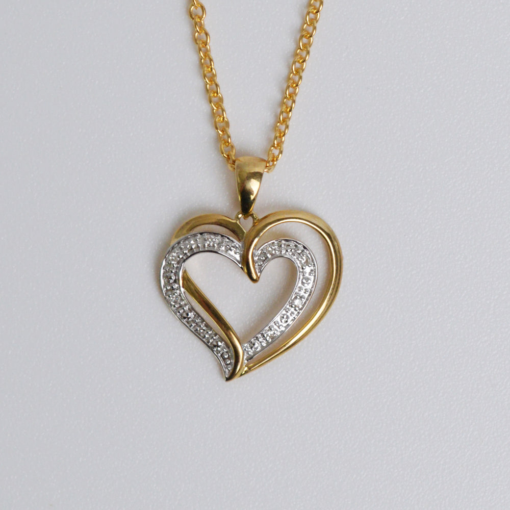 Heart Shaped Diamond Pendant