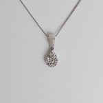 Pear Shaped Diamond Cluster Pendant