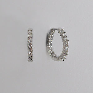 Scallop Set Diamond Huggies