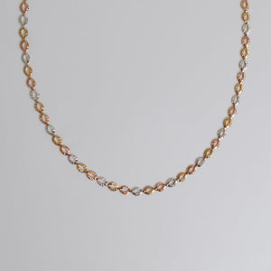 Fancy Tri-Tone Gold Necklace