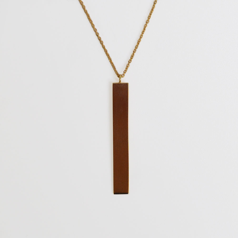 Bar Pendant in 9ct Yellow Gold Fifth Avenue Diamond Experts