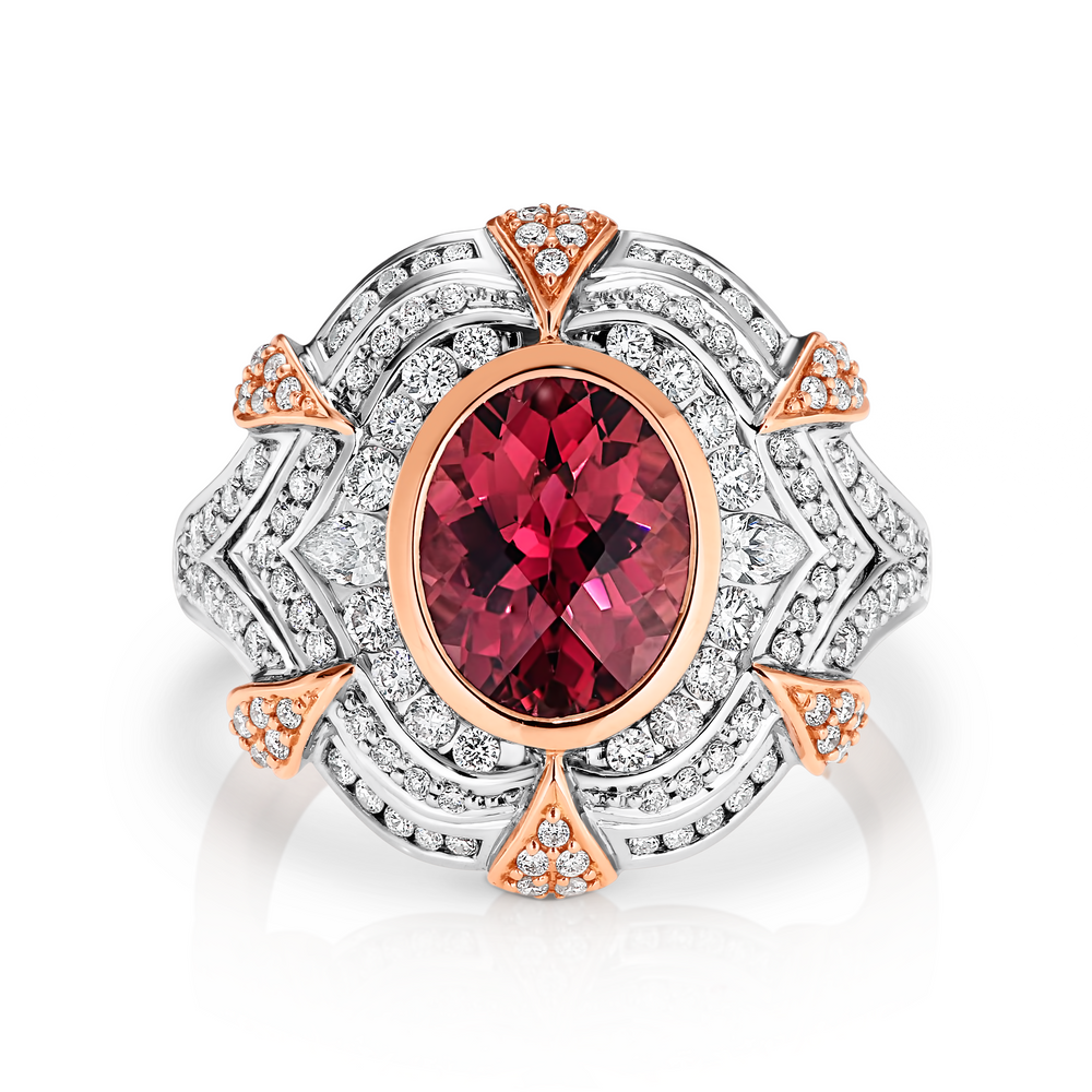 Tourmaline and Diamond Dress Ring