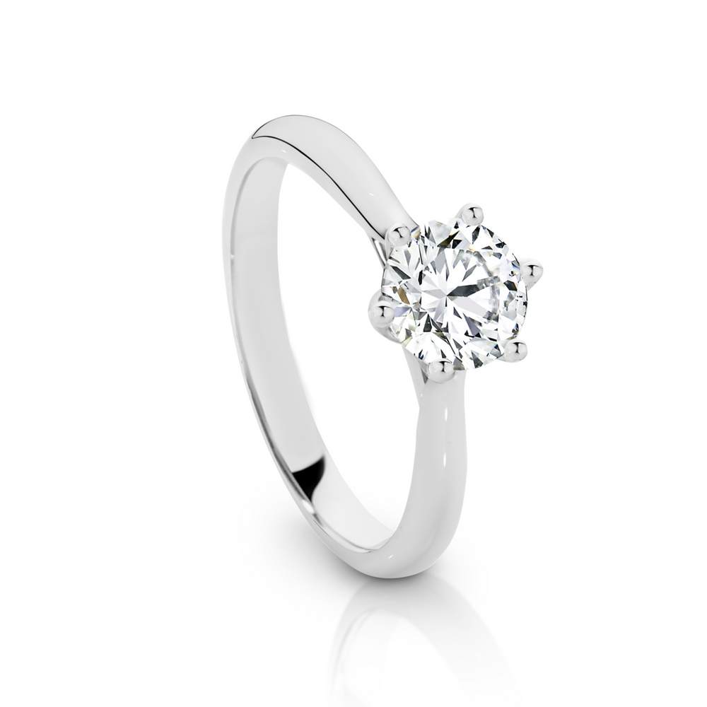 0.83ct Classic Solitaire in 18ct White Gold