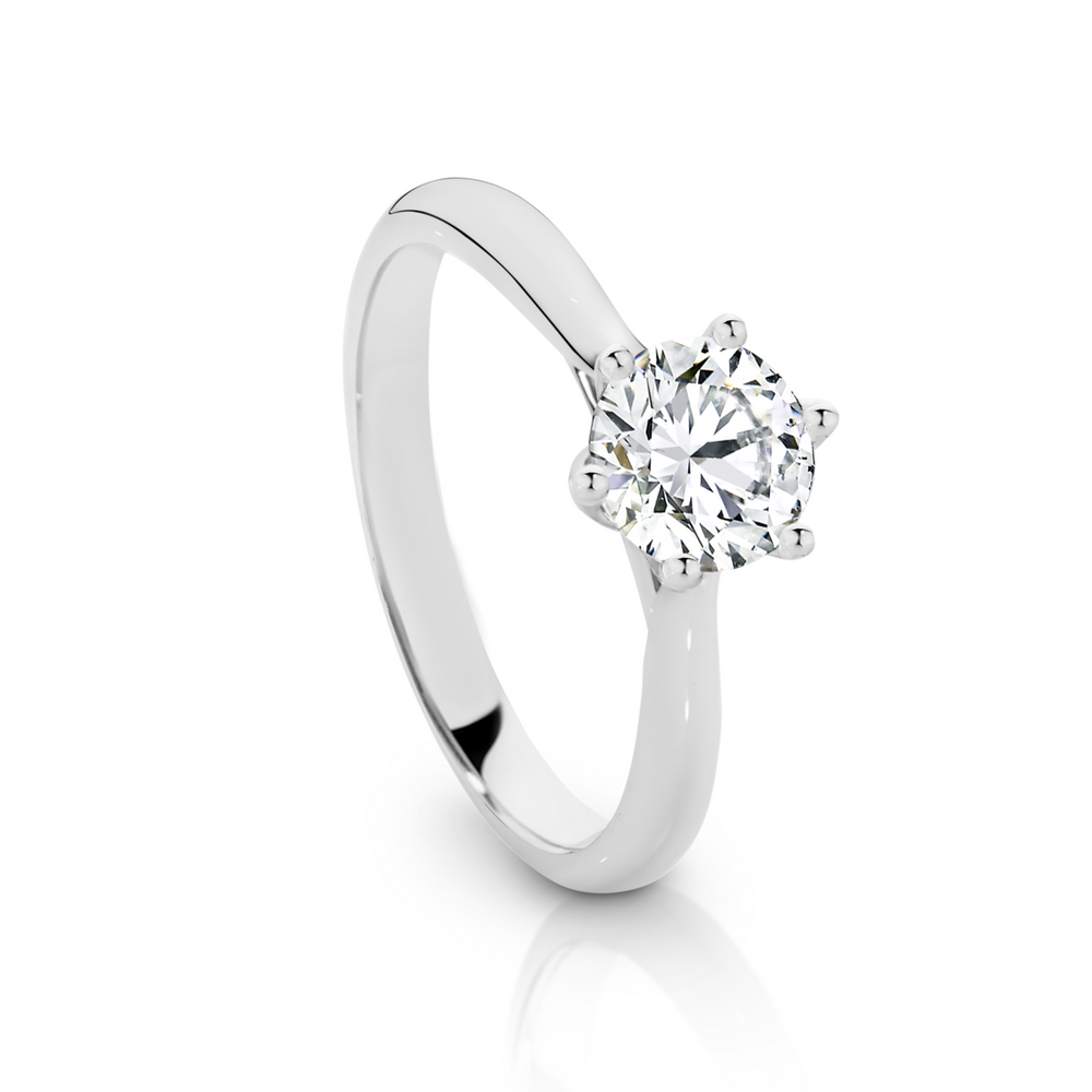 
            
                Load image into Gallery viewer, 0.83ct Classic Solitaire in 18ct White Gold
            
        