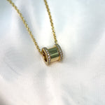 Yellow Gold Diamond 'Brooklyn' Barrel pendant