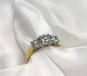 1.31ct Three Stone Diamond Ring