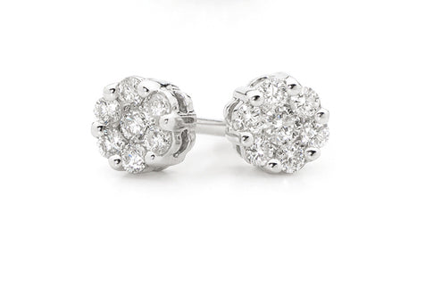 0.25ct Cluster Diamond Studs