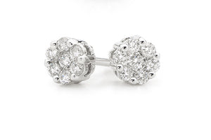 
            
                Load image into Gallery viewer, 0.25ct Cluster Diamond Studs
            
        