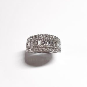 Baguette & Round Diamond Dress Ring
